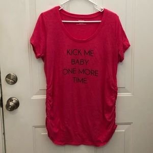 Kick me baby one more time hot pink tee